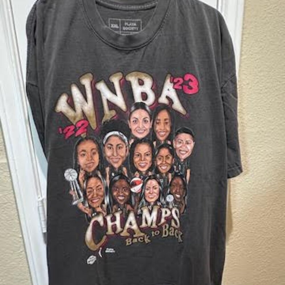 Las Vegas Aces Playa Society Black Back-To-Back WNBA Finals Tshirt